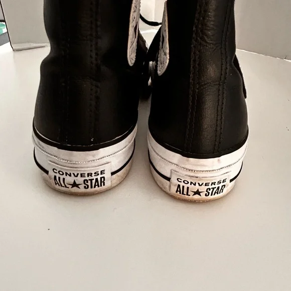 Converse Women's Leather High Top Sneakers Size 9 - Picture 9 of 12